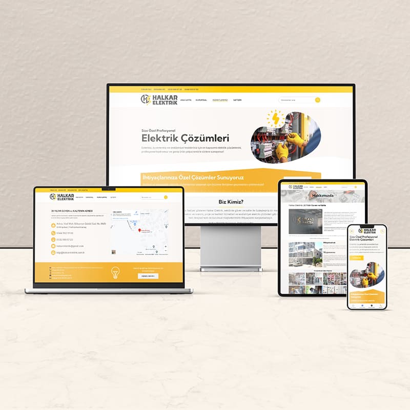 Halkar Elektrik web sitesi