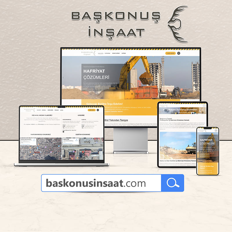 Başkonuş İnşaat Web Sitesi Tasarımı Yappıldı